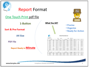 Compliance Module Report Printing